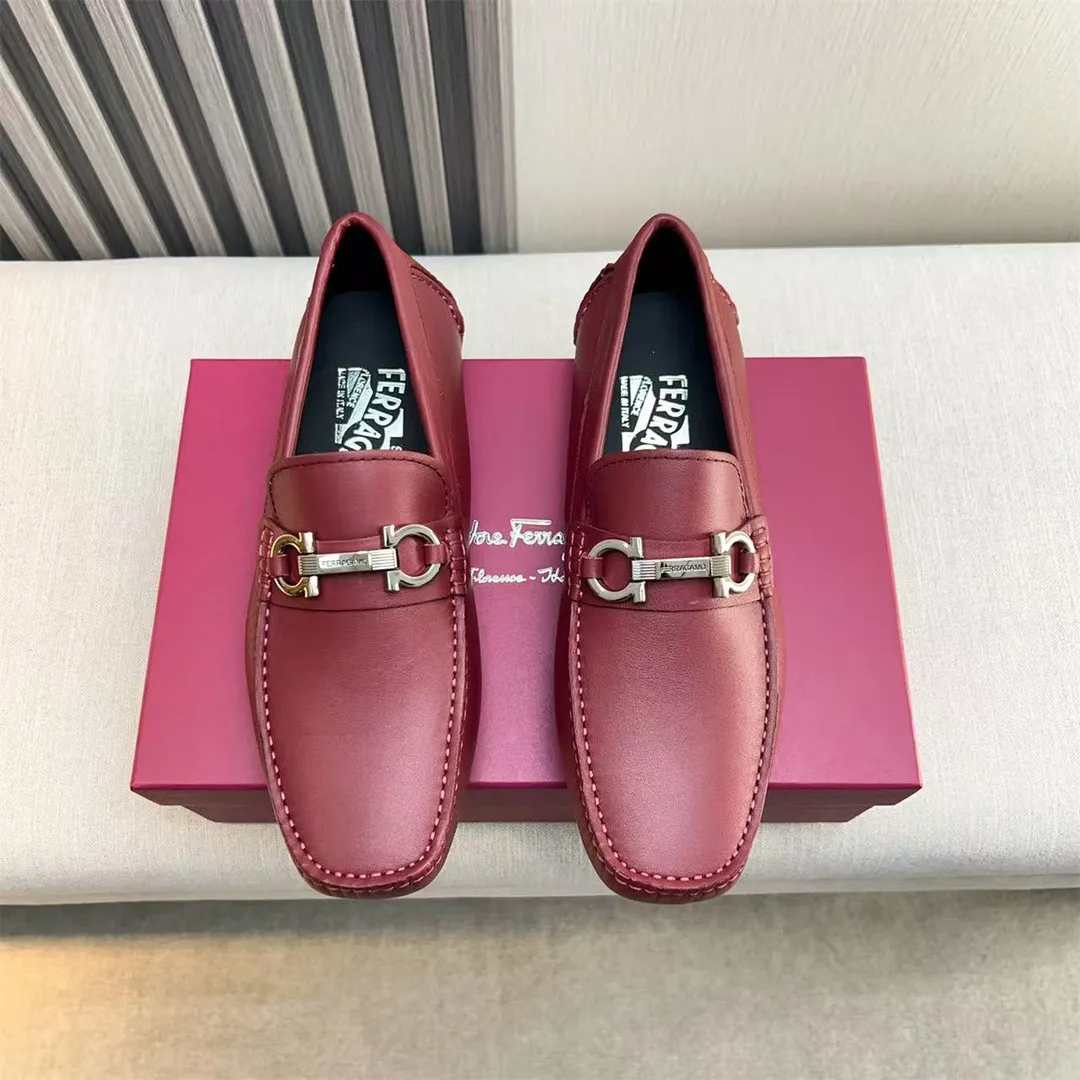 Men's shoes 💰560 Ferragamo new high-end quality 🔥 black cowhide ➕ cowhide lining size 38-45